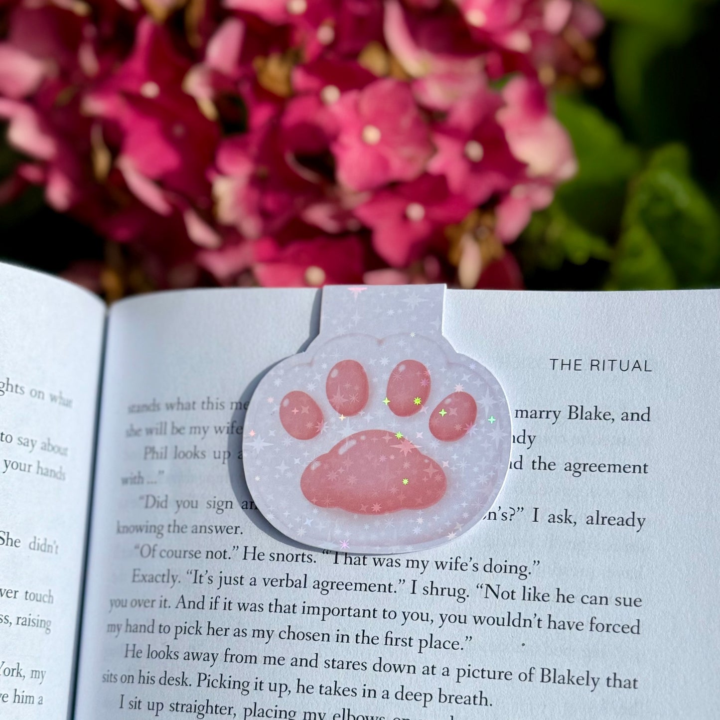 White Cat Paw Magnetic Bookmark (holographic)