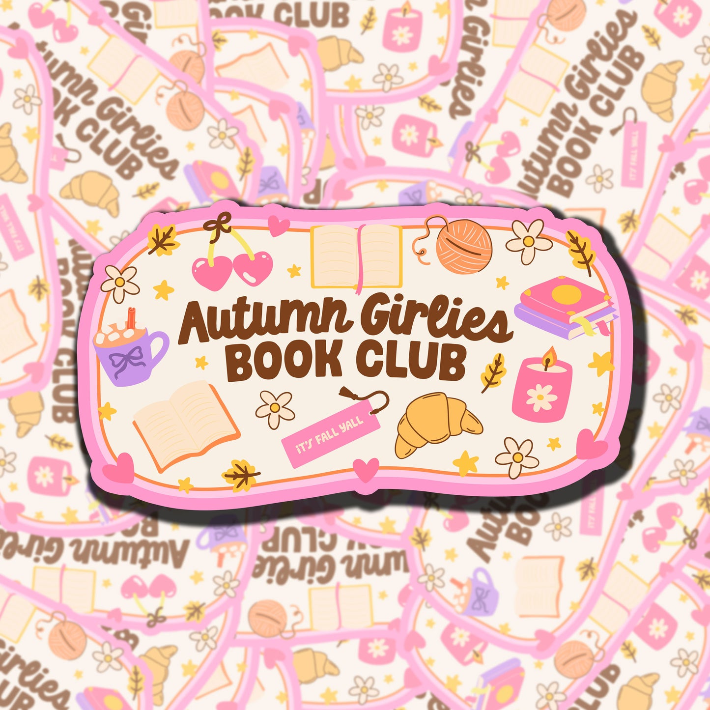 Autumn Girlies Book Club Sticker