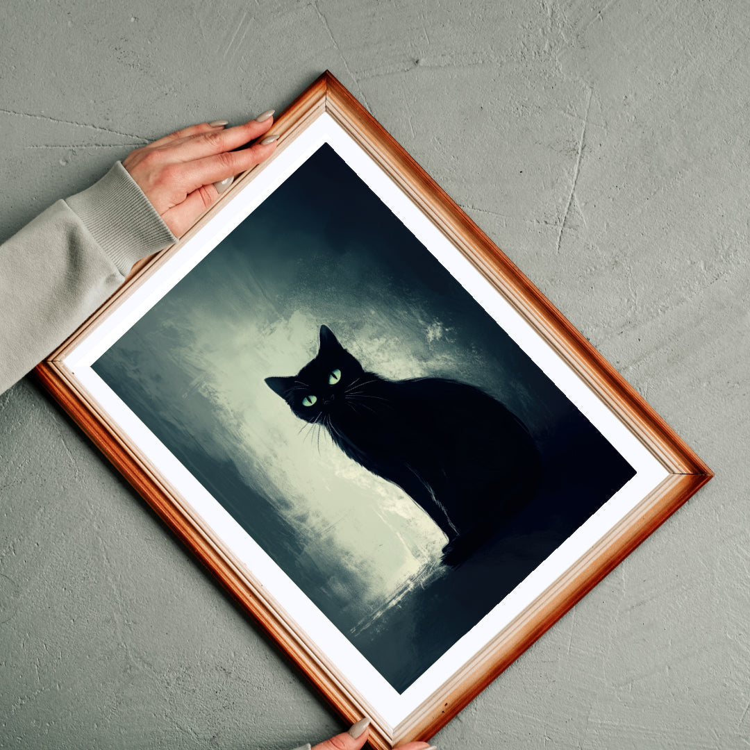 Black Cat Print