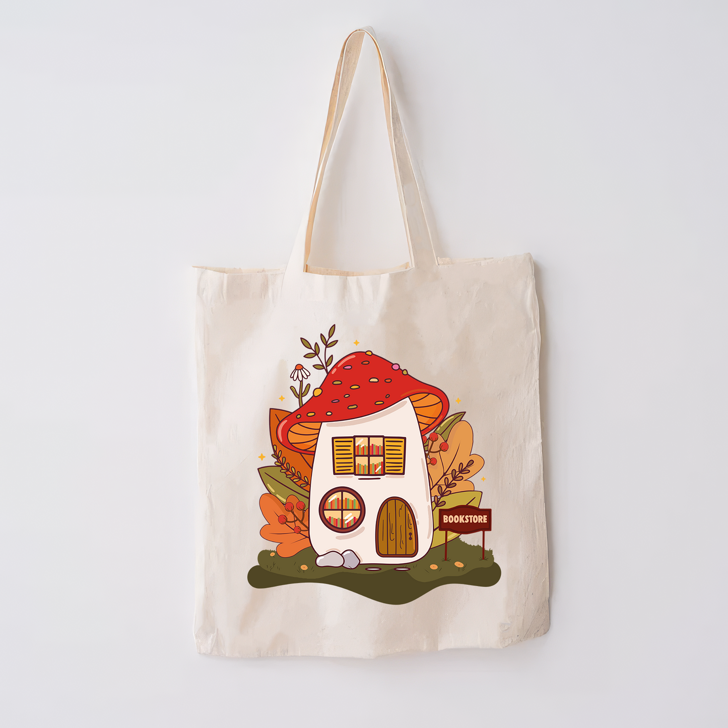 Mushroom Bookstore Tote Bag