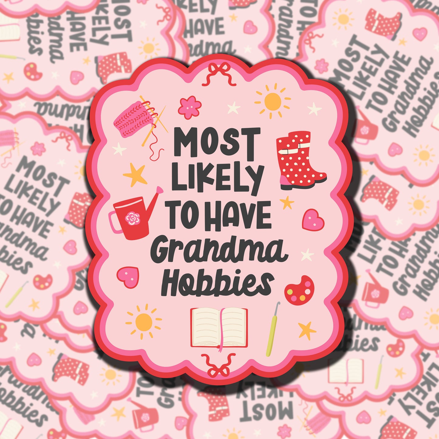 Grandma Hobbies Sticker