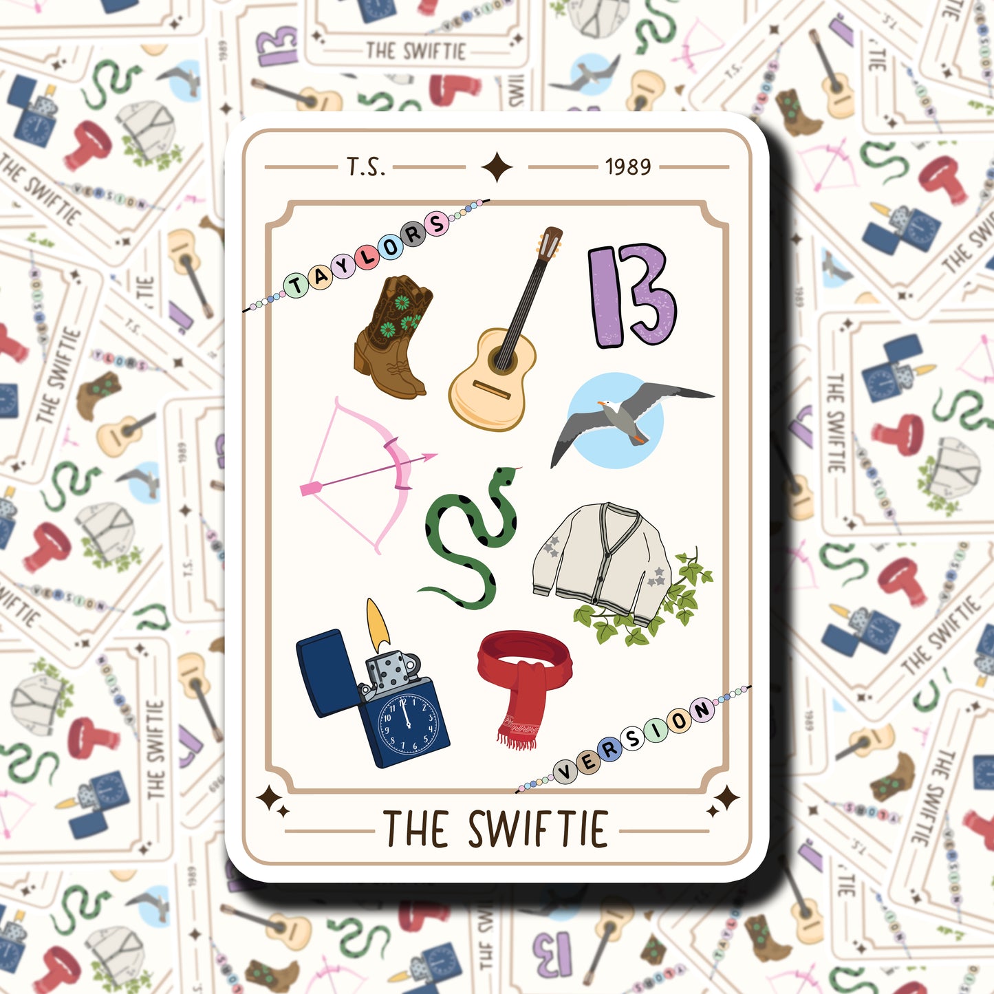 The Swifty Tarot Card Sticker