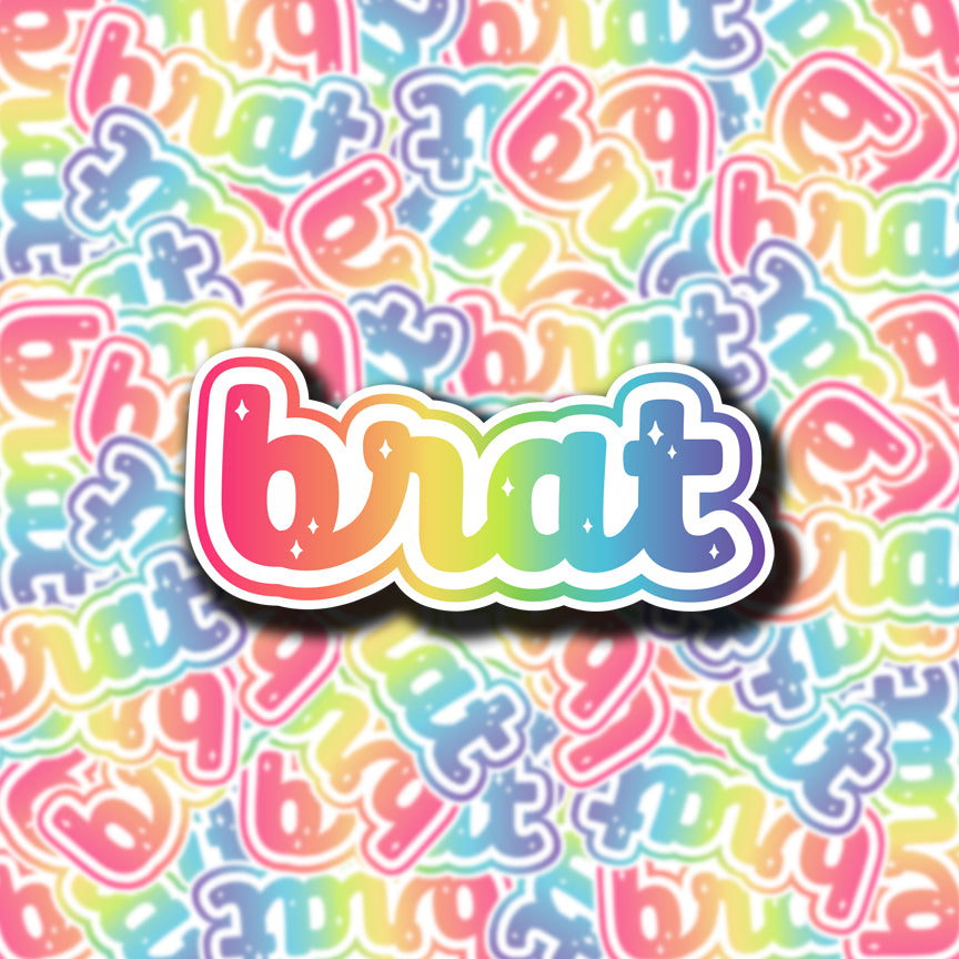 Brat Sticker (holographic)