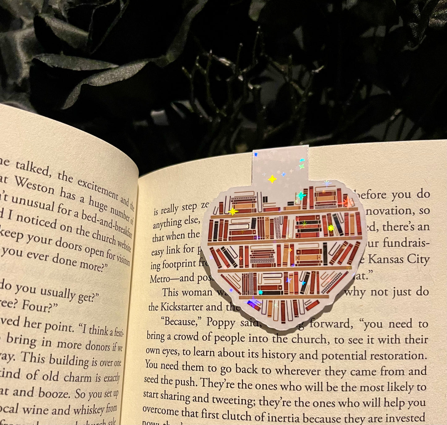 Heart Bookshelf Magnetic Bookmark