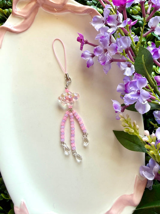Pink Rain Phone Charm