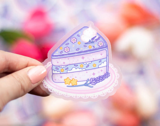 Lavender Cake (clear sticker)