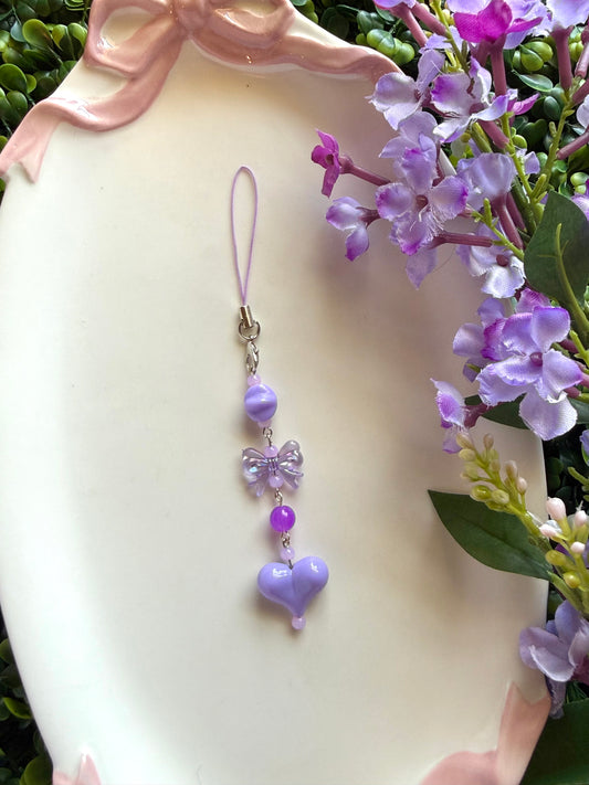 Purple Droplet Phone Charm