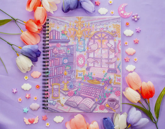 Pastel Academia Spiral Lined Notebook