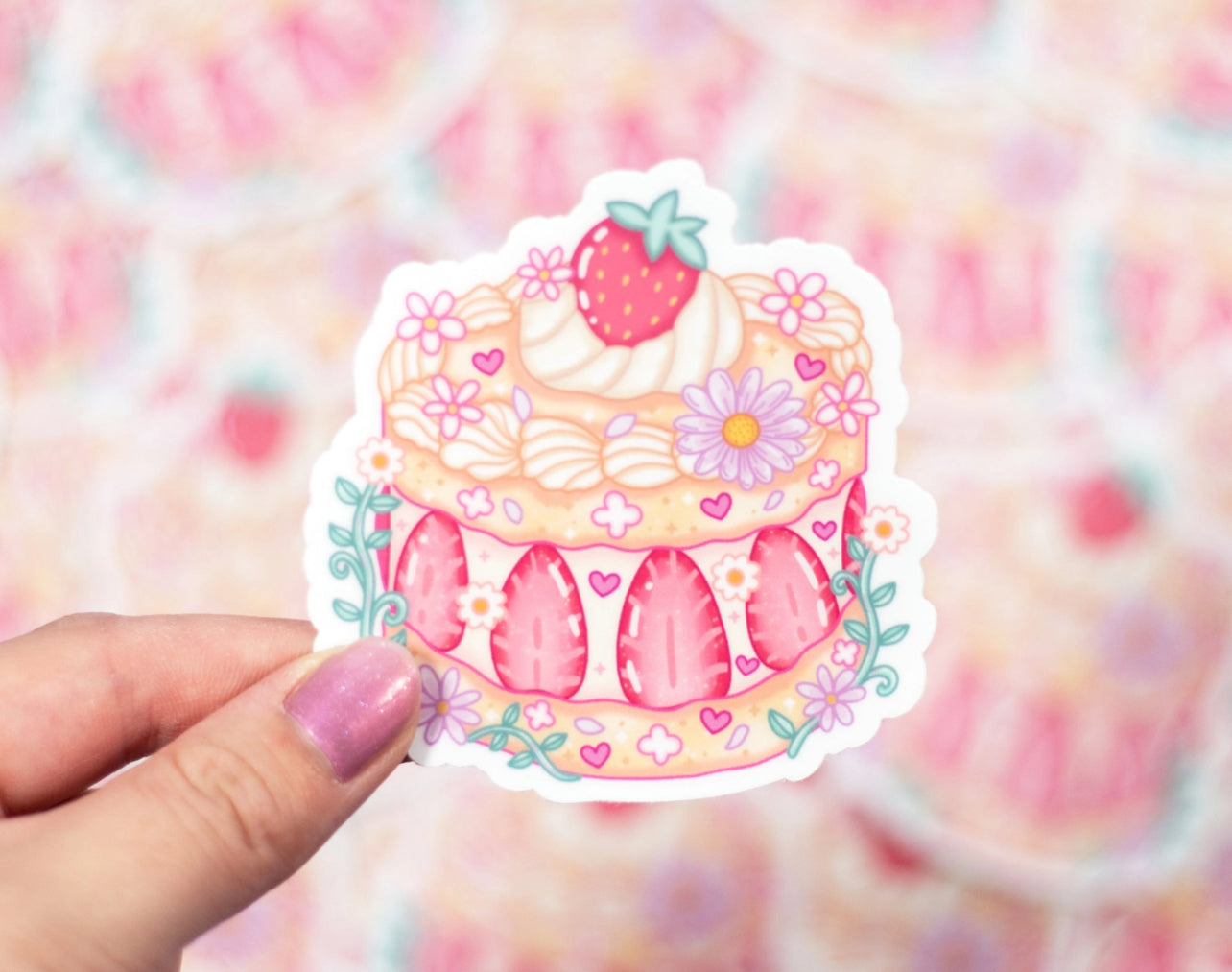 Strawberry Cake Sticker