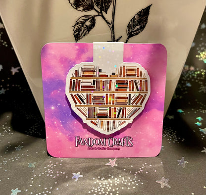 Heart Bookshelf Magnetic Bookmark