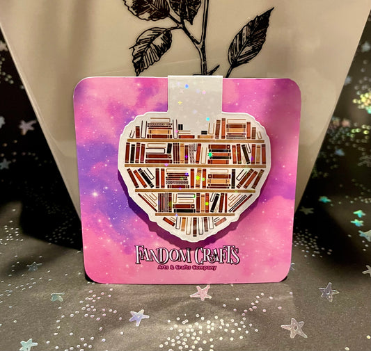 Heart Bookshelf Magnetic Bookmark