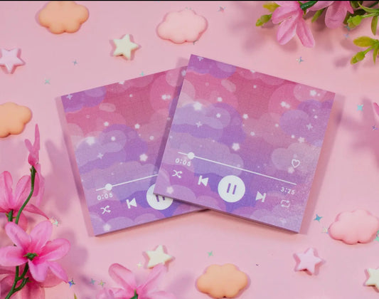 Sunset Music Player Sticky Notes