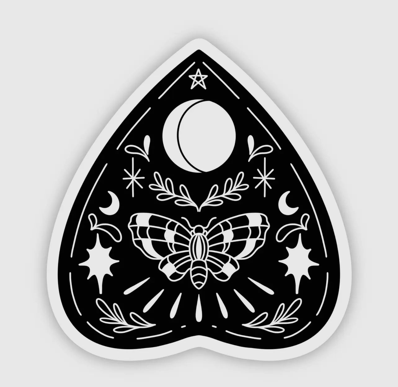 Butterfly And Moon Sticker