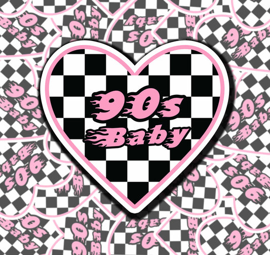 90's Baby Heart Sticker