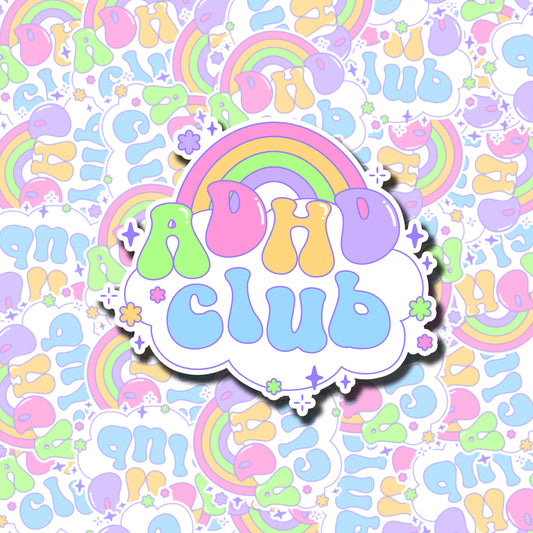 ADHD Club Sticker (holographic)