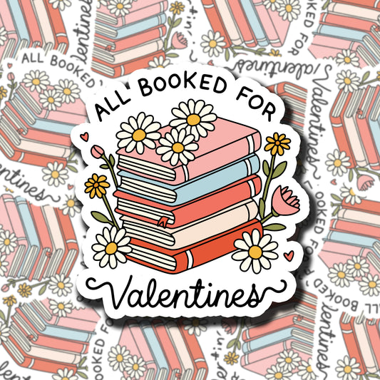 All Booked For Valentine's Sticker