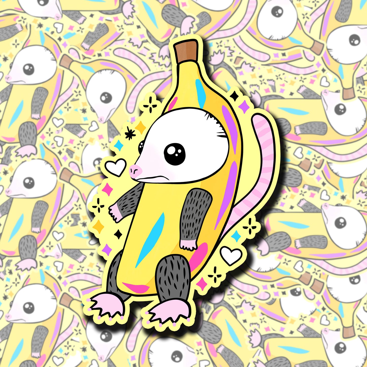 Banana Possum Sticker