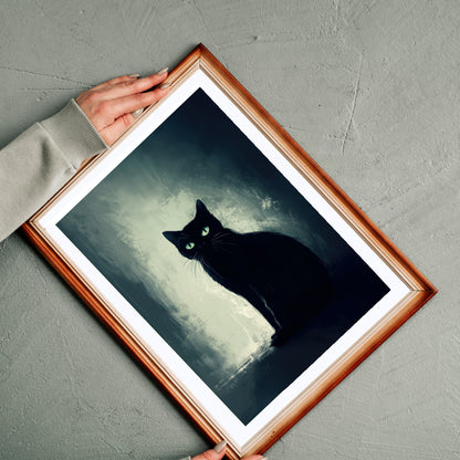 Black Cat Print