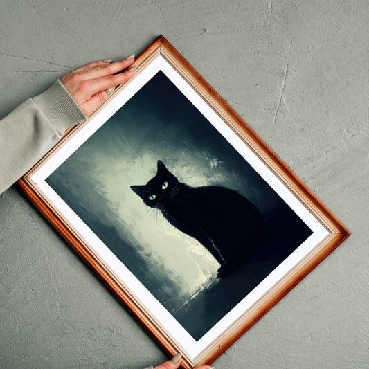 Black Cat Print