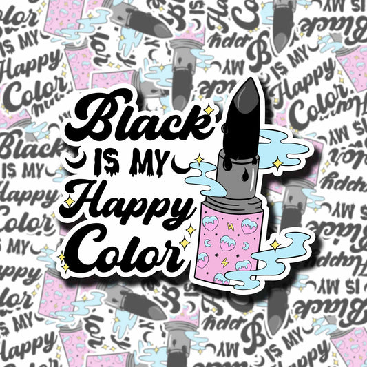 Black Is My Favorite Color Sticker