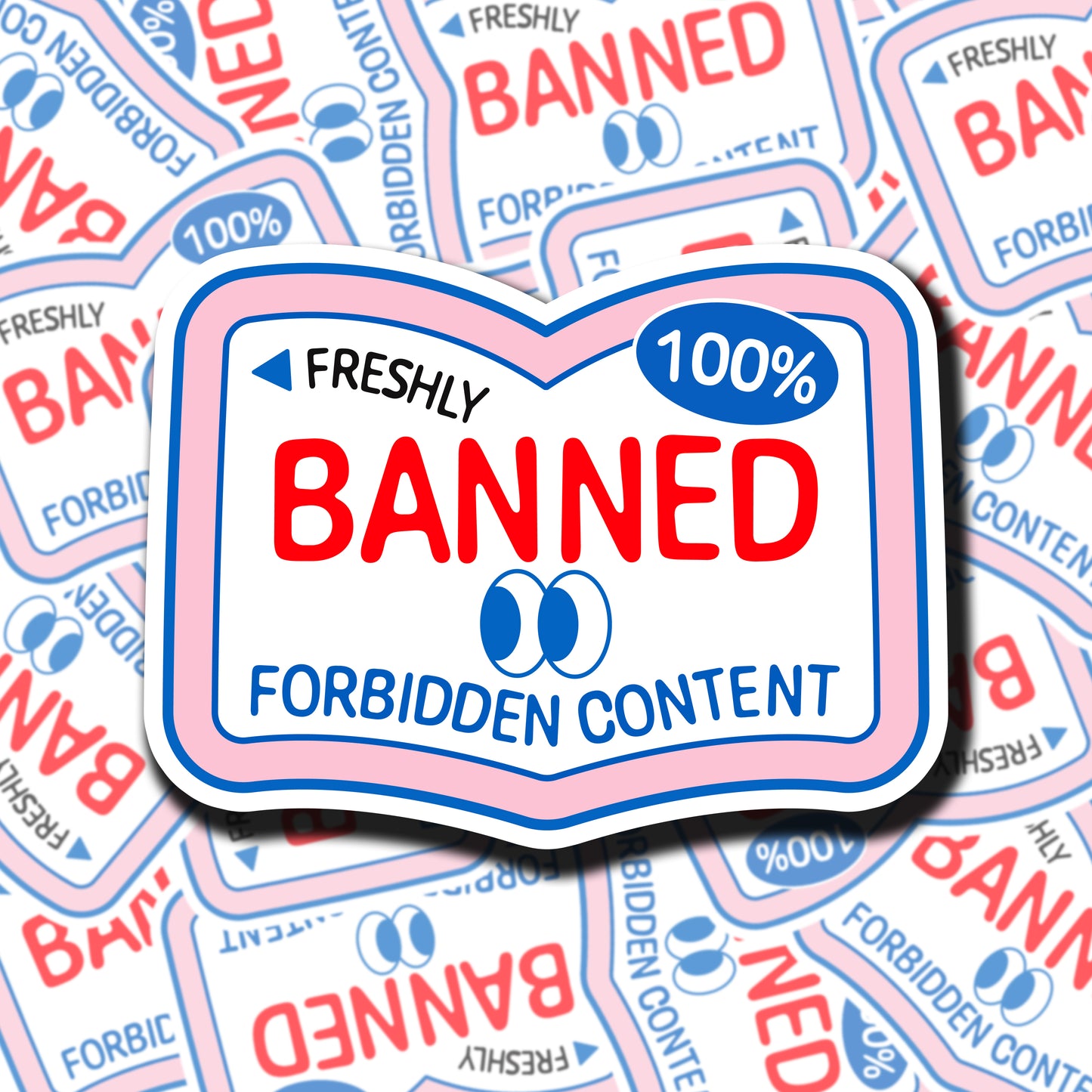 Freshly Banned Book Fruit Sticker