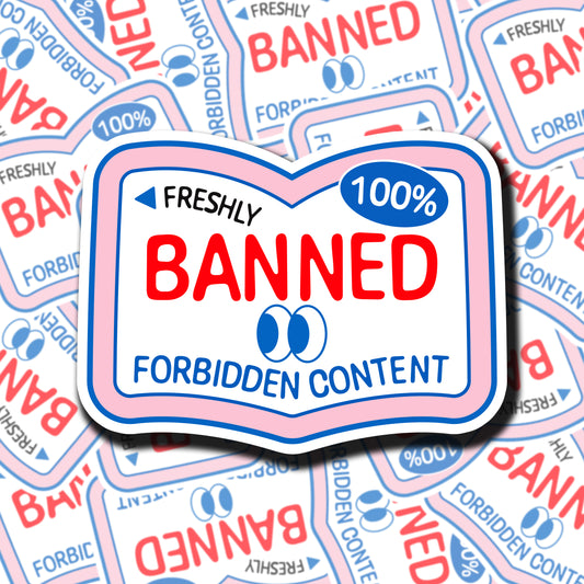 Freshly Banned Book Fruit Sticker