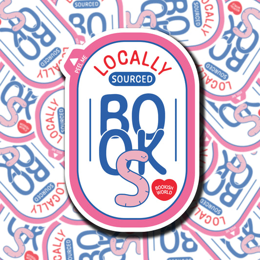 Locally Sourced Book Fruit Sticker