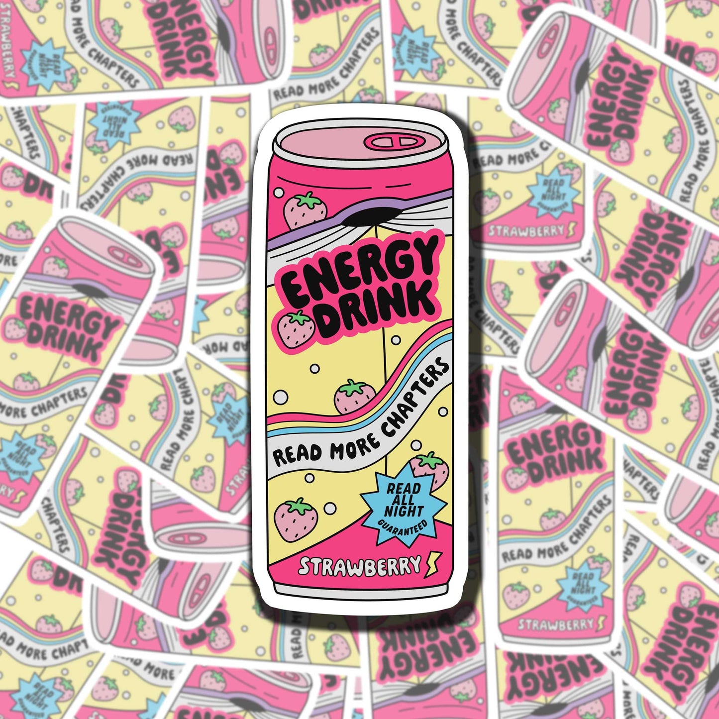 Bookish Energy Drink Sticker