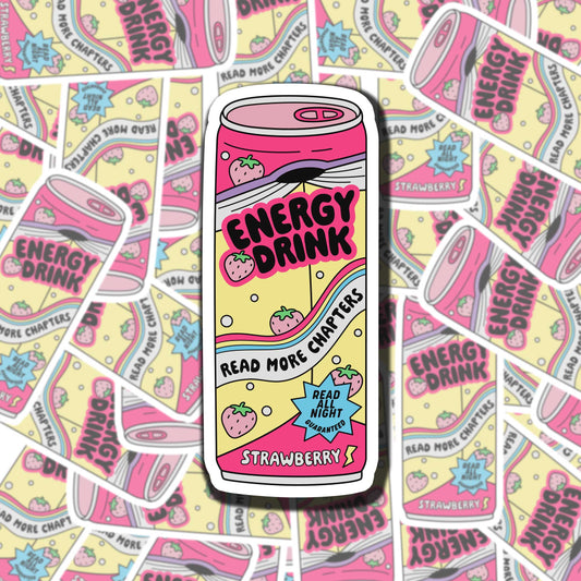 Bookish Energy Drink Sticker