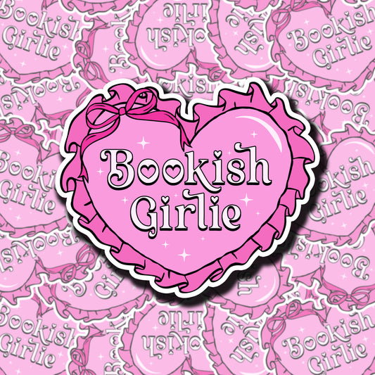 Bookish Girlie Heart Sticker