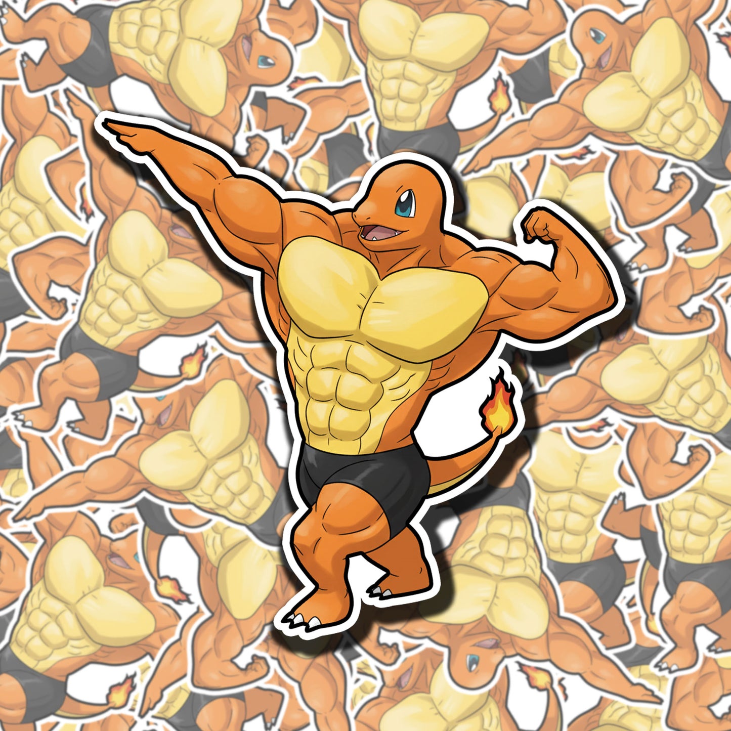 Buff Charmander Sticker