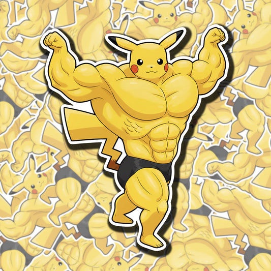 Buff Pikachu Sticker