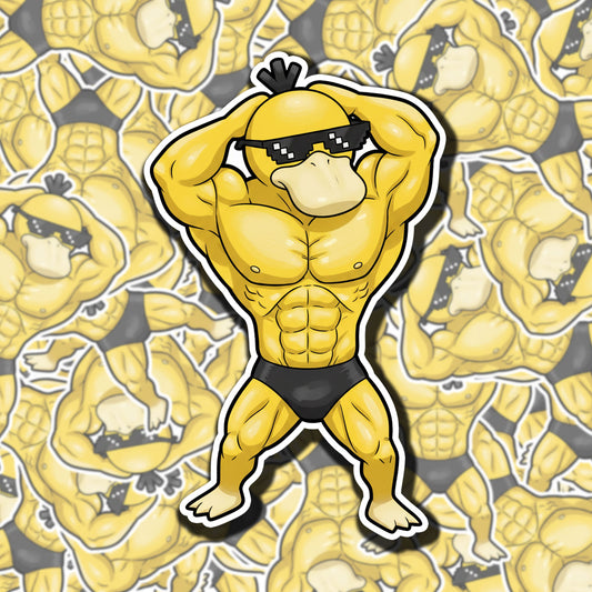 Buff Psyduck Sticker