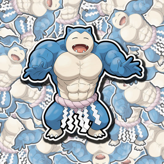 Buff Snorlax Sticker
