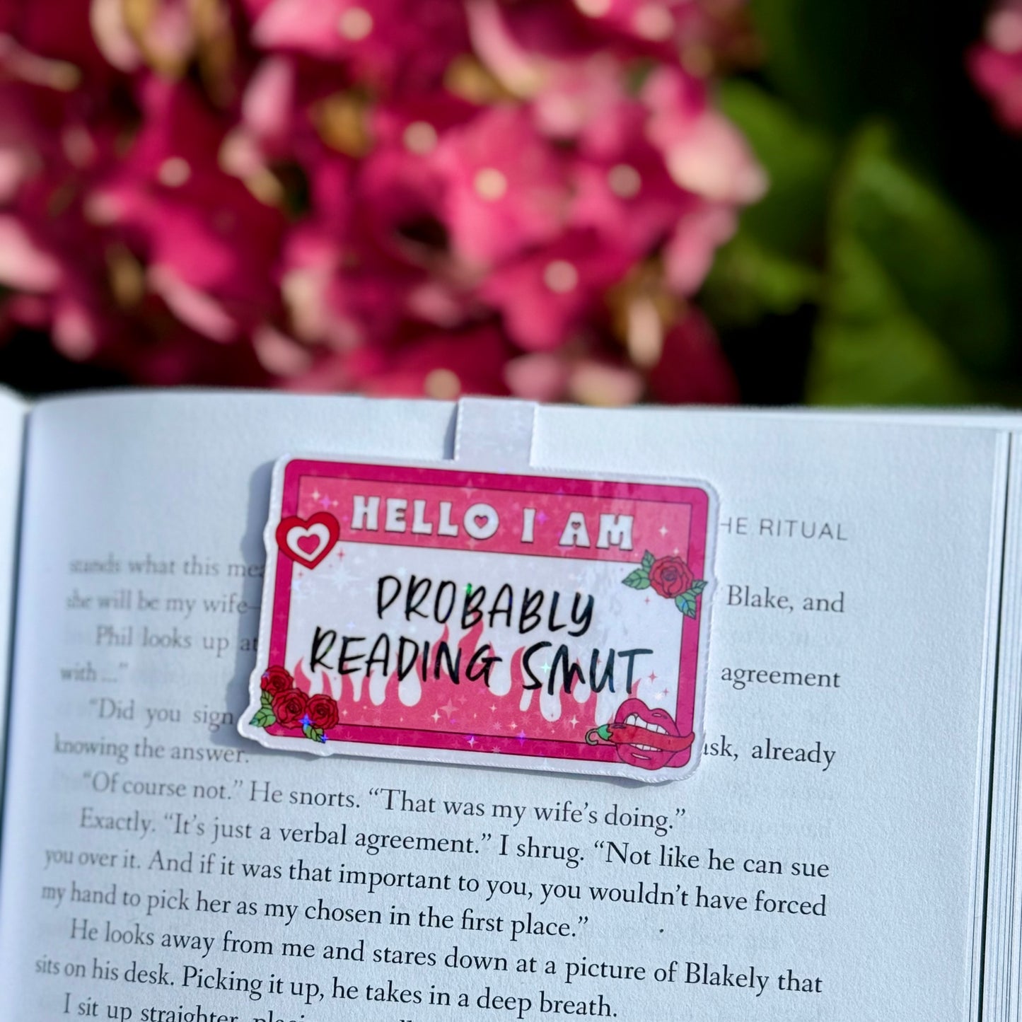 Probably Reading Smut Magnetic Bookmark (holographic)