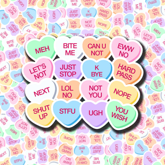 Anti Valentine's Hearts Sicker Pack (holographic )