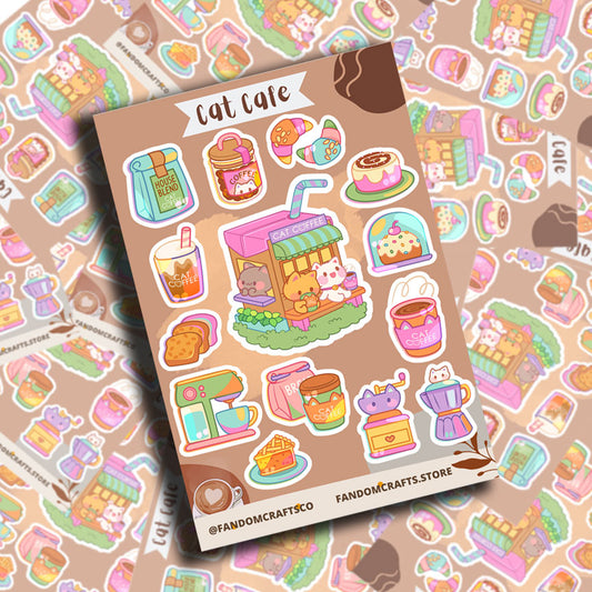 Cat Cafe n Sticker Sheet