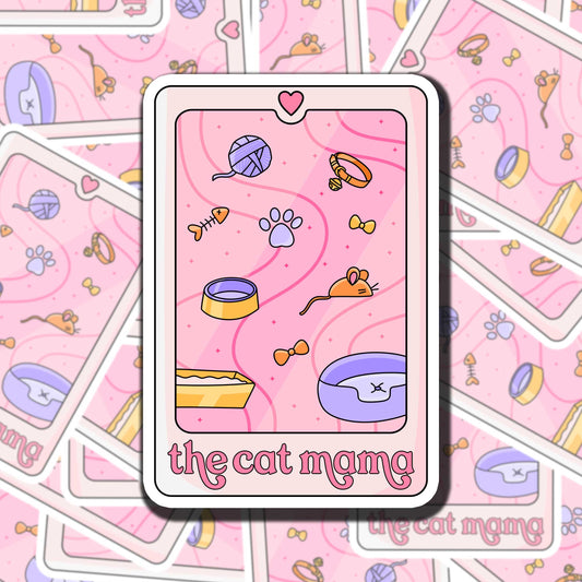 The Cat Mama Tarot Card Sticker