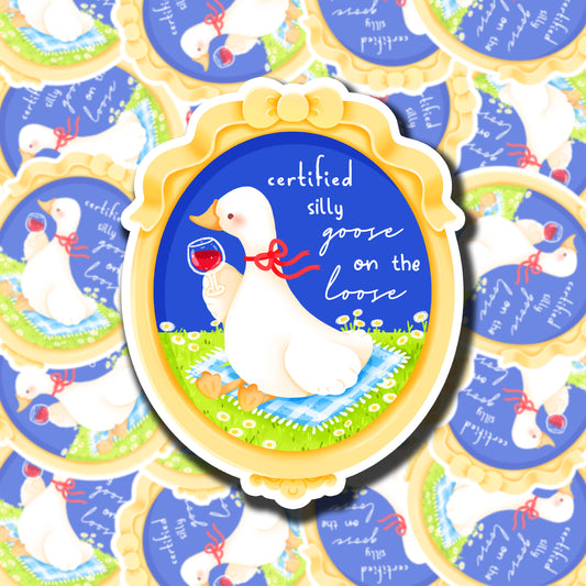 Certified Silly Goose On The Loose Sticker