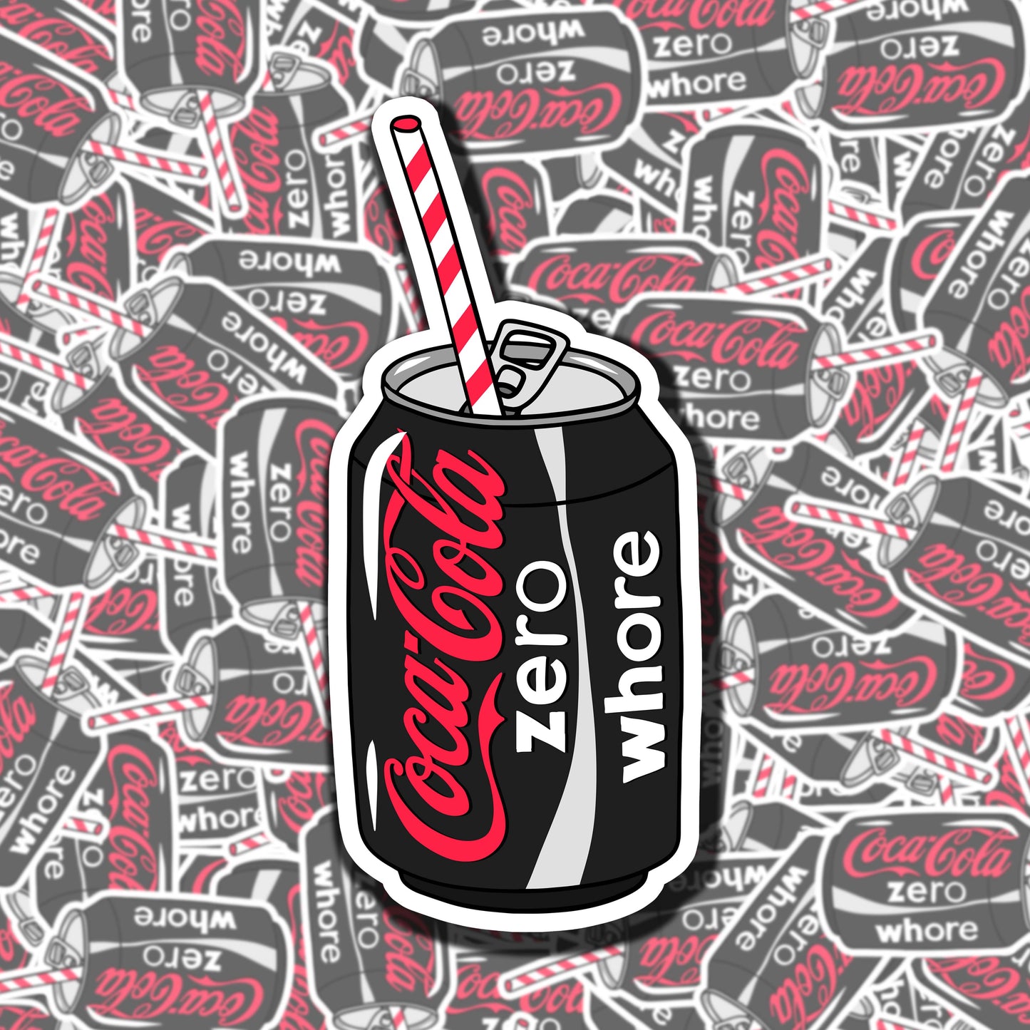 Coke Zero Whore Sticker