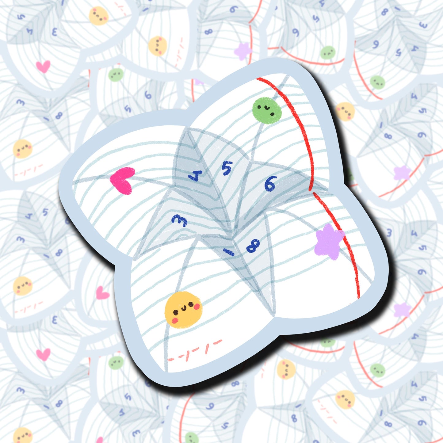 Kawaii Cootie Catcher Stikcer