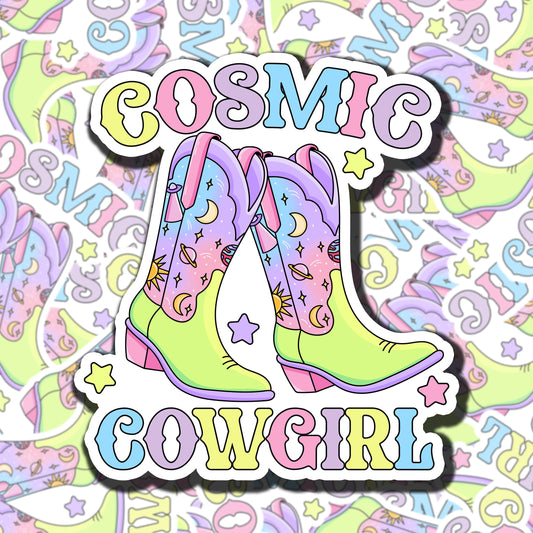 Cosmic Cowgirl Sticker