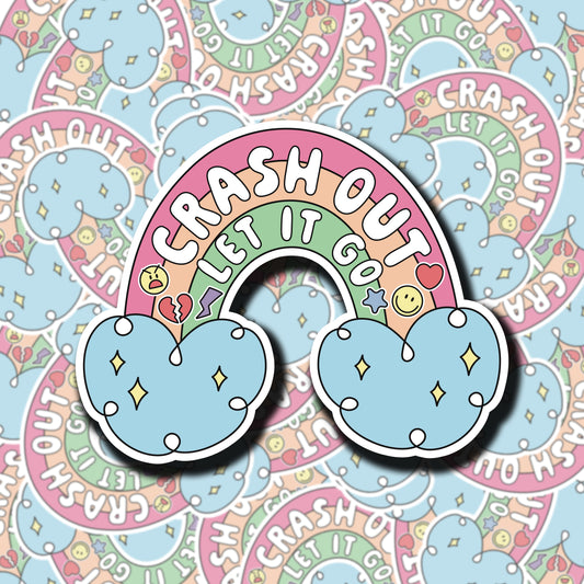 Crash Out Rainbow Sticker