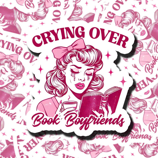Crying Over Book Boyfriends Sticker