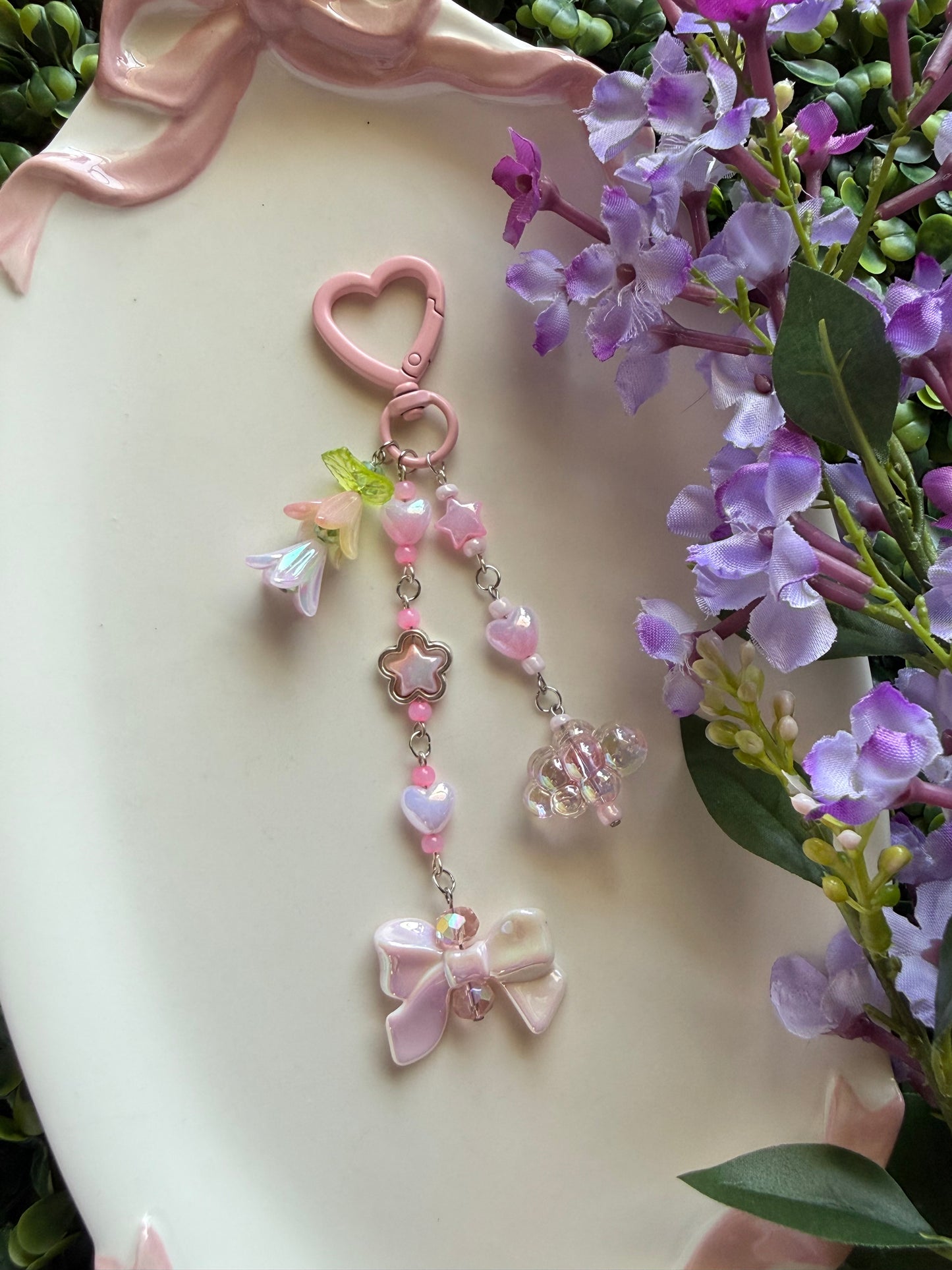 Pink Garden Keychain