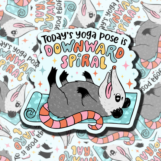 Downward Spiral Sticker