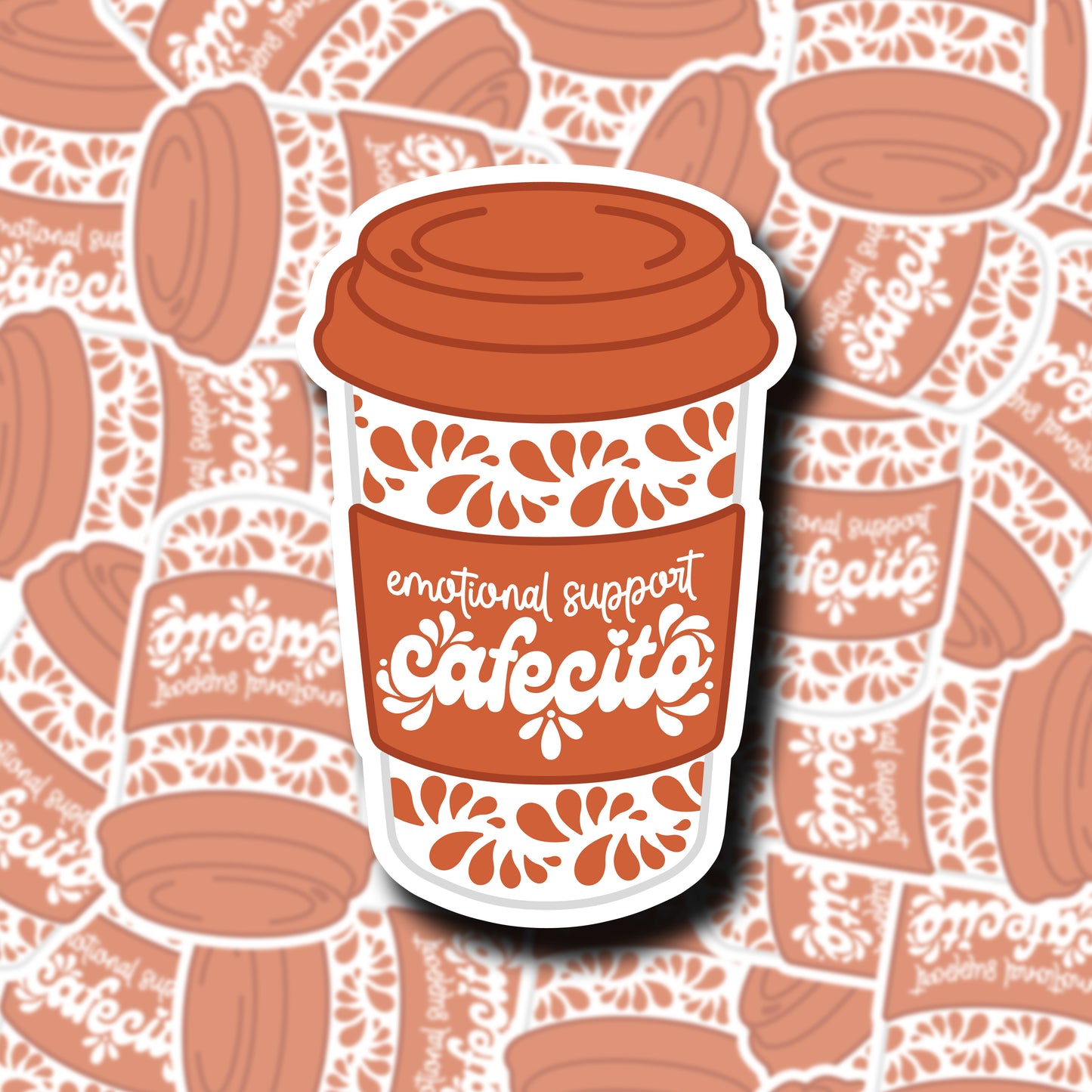 Emotional Support Cafecito Sticker