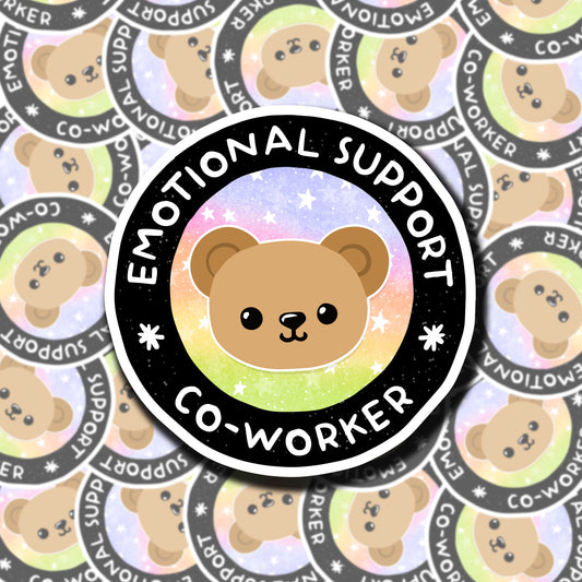 Emotional Support Co-Worker Sticker