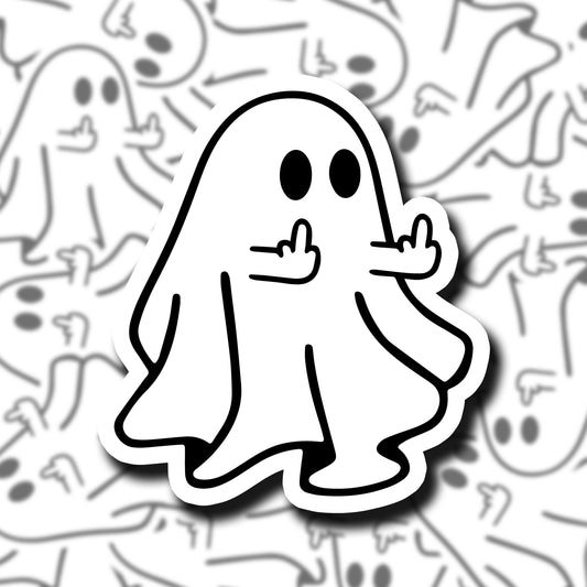 Ghost Middle Finger Sticker