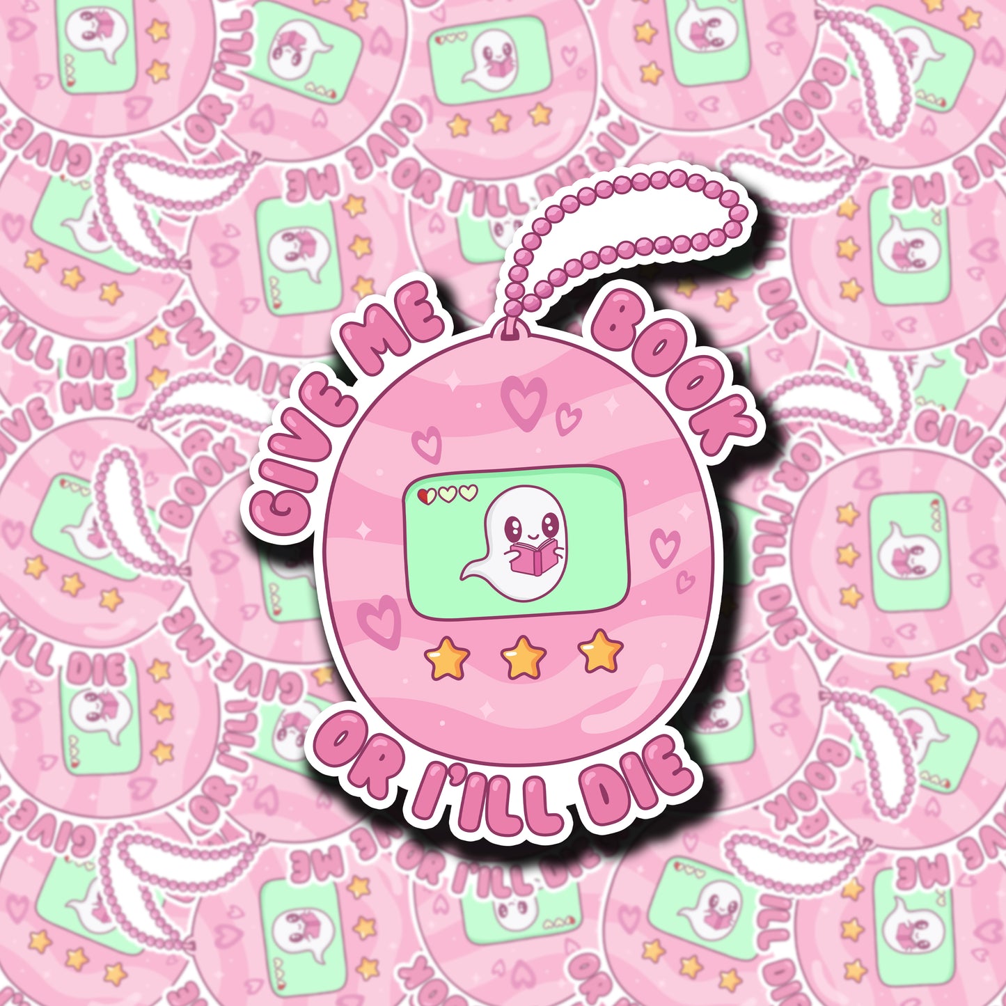 Bookish Tamagotchi Sticker